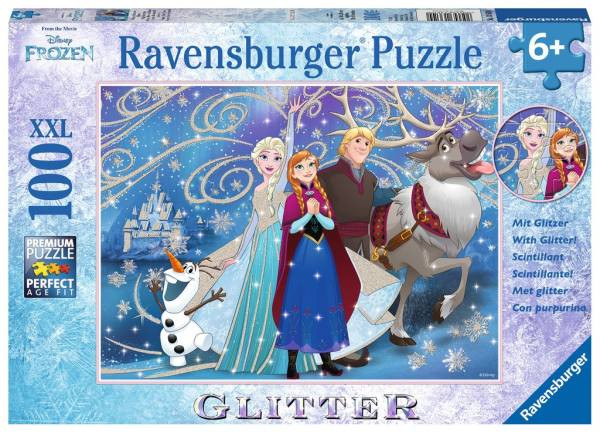 Ravensburger Puzzle | Frozen - Glitzernder Schnee | 100 XXL Teile