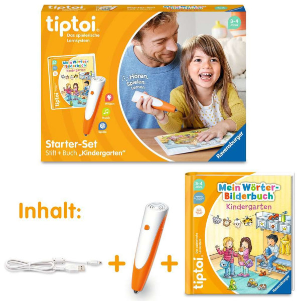 Ravensburger | tiptoi® Starter-Set: Stift und Wörter-Bilderbuch Kindergarten