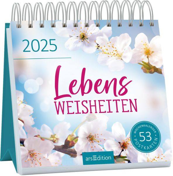 arsEdition | Postkartenkalender Lebensweisheiten 2025 | 