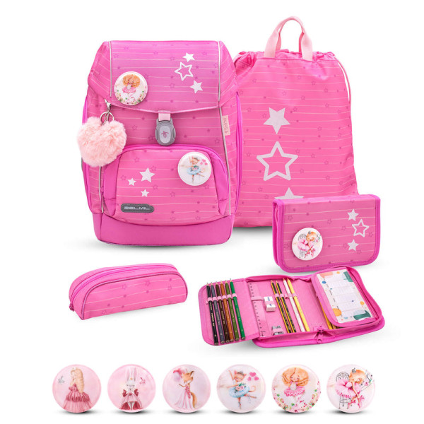 Belmil | Comfy Plus Premium Schulranzen Set 5-teilig "Candy" | 405-73/P/S/4