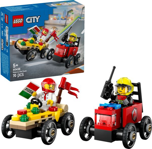 LEGO® | City  Pizzalieferwagen vs. Löschauto | 60458