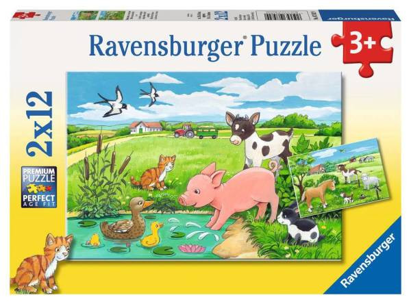 Ravensburger Puzzle | Tierkinder auf dem Land | 12 Teile