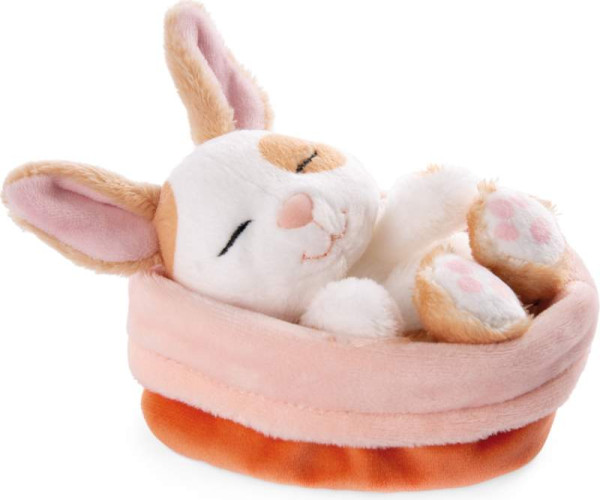 Nici | Kuscheltier Hase karamell gepunktet 12cm schlafend | 48707