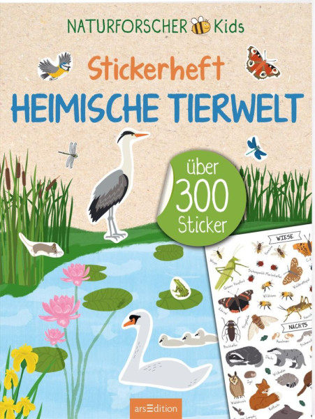 arsEdition | Naturforscher-Kids – Stickerheft Heimische Tierwelt | 