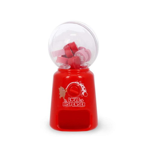 Legami | MINI ERASER DISPENSER - LOVE DISPENSER - HEART | MED0001