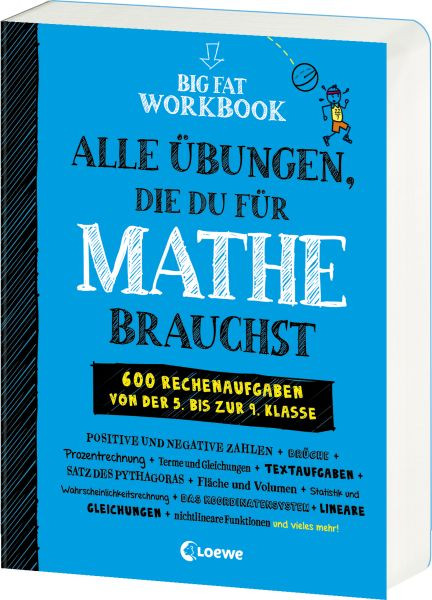 Loewe | Big Fat Workbook - Alle Übungen, die du für Mathe brauchst | 