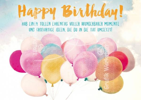 Grafik Werkstatt | Postkarte | Happy Birthday!