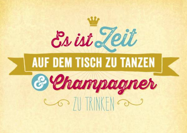 Rannenberg und Friends | Postkarte "Champagner"