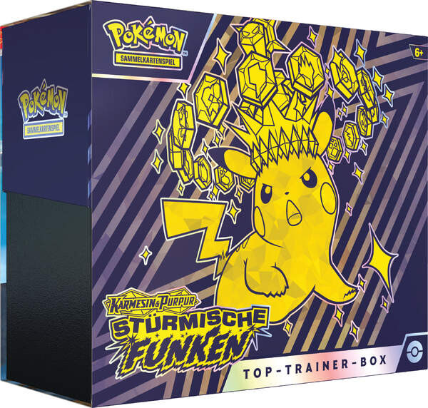 Pokemon | Top-Trainer-Box | Karmesin & Purpur | Stürmische Funken