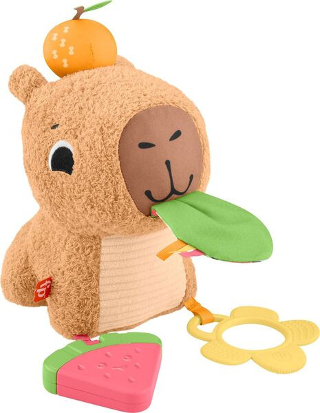 Mattel | Fisher-Price sensorisches Babyspielzeug Kuschel-Capybara | HYR54