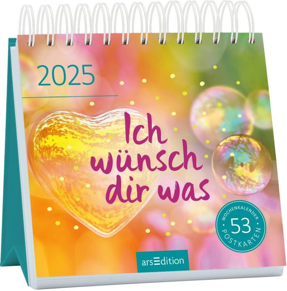 arsEdition | Postkartenkalender Ich wünsch dir was 2025 | 