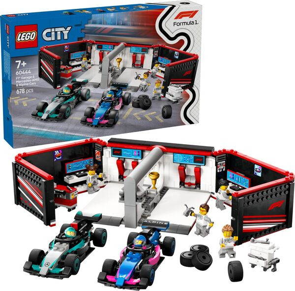 LEGO® | F1 Garage mit Mercedes-AMG & Alpine Rennautos | 60444