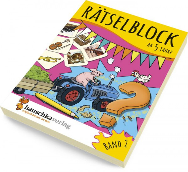 Hauschka Verlag | Rätselblock ab 5 Jahre, Band 2, A5-Block