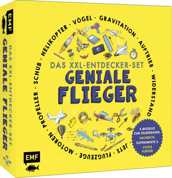 Edition Michael Fischer / EMF Verlag | Das XXL-Entdecker-Set – Geniale Flieger: 6 Modelle zum Selberbauen, Sachbuch, Experimente und faszinierende Flugmaschinen | Dickmann, Nancy