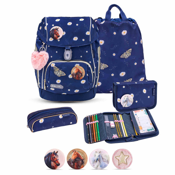 Belmil | Comfy Plus Premium Schulranzen Set 5-teilig "Daisy" | 405-73/P/S/30