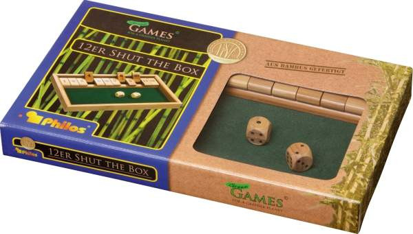 Philos | Klappbrett 12er Bambus | Shut the box | 3271