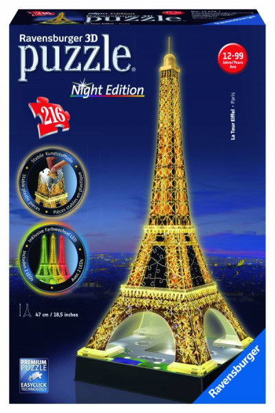 Ravensburger 3D-Puzzle | Eiffelturm bei Nacht | 125791