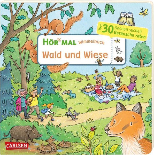 Carlsen | Hör mal (Soundbuch): Wimmelbuch: Wald und Wiese | Hofmann, Julia