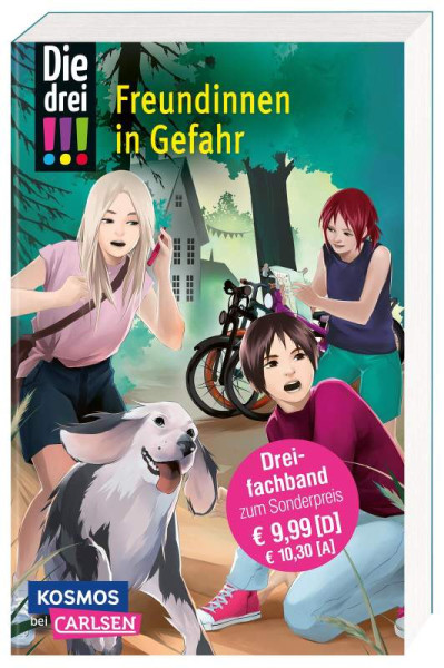 Carlsen | Die drei !!! 50: Freundinnen in Gefahr (Dreifachband. Enthält die Bände: Verlorenes Herz, Spuren der Vergangenheit, Falsche Freunde) | von Vogel, Maja; Wich, Henriette; Sol, Mira