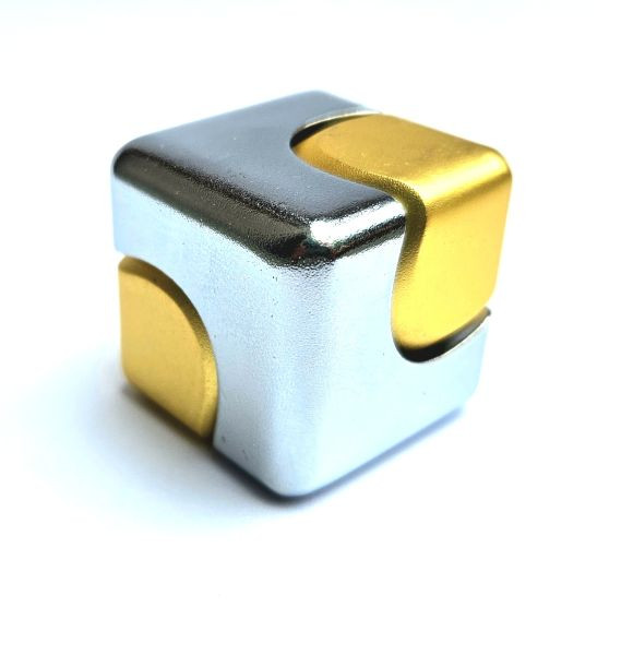 Fidget Spinner Cube | Silver & Gold - Bopster