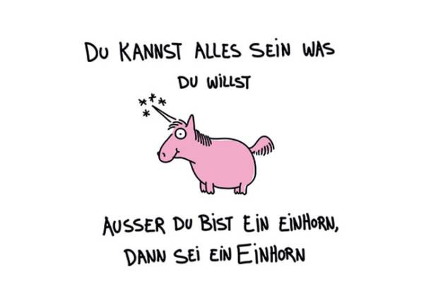 Rannenberg und Friends | Postkarte "Sei ein Einhorn"