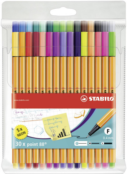 STABILO point 88 25+5 neon Etui