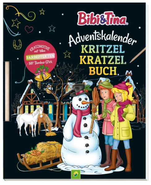 Schwager & Steinlein | Bibi & Tina Adventskalender Kritzel-Kratzel Buch | Lindenroth, Nicole