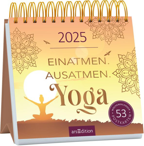 arsEdition | Postkartenkalender Einatmen. Austamen. Yoga. 2025 | 