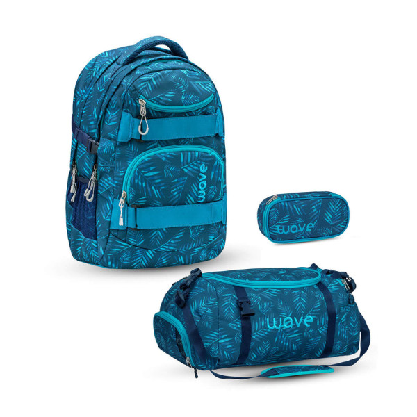 Belmil | Wave Infinity Schulrucksack Set 3 tlg. "Jungle Vibe" | 338-72/A/25-SET2