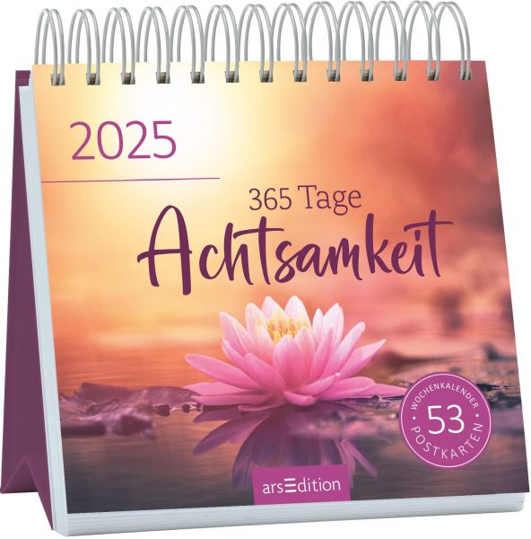 arsEdition | Postkartenkalender 365 Tage Achtsamkeit 2025 | 