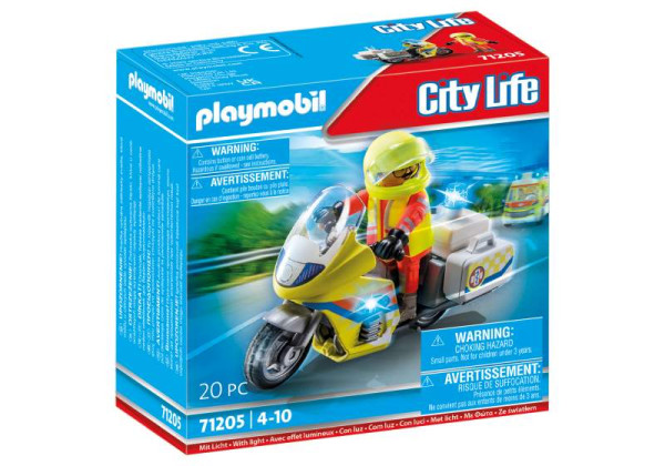 Playmobil | Notarzt-Motorrad mit Blinklicht | 71205