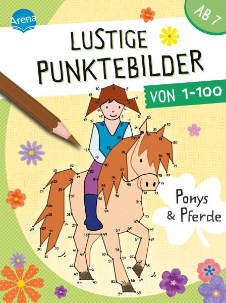 Arena | Lustige Punktebilder von 1 bis 100. Ponys und Pferde | 