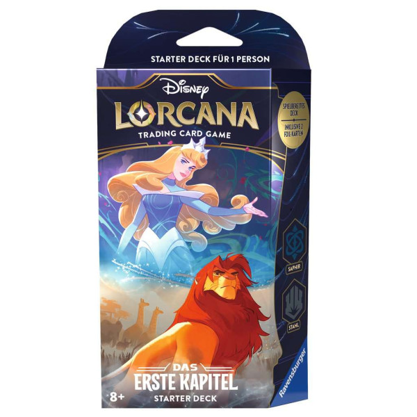 Ravensburger | Disney Lorcana: Das Erste Kapitel - Starter Deck Saphir und Stahl (Deutsch)