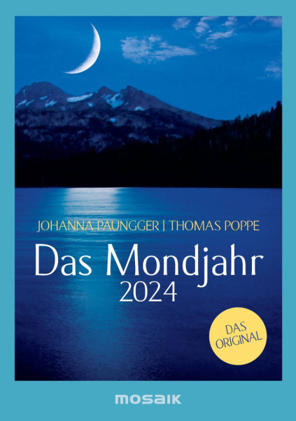 Mosaik | Das Mondjahr 2024 - s/w Taschenkalender | Paungger, Johanna; Poppe, Thomas