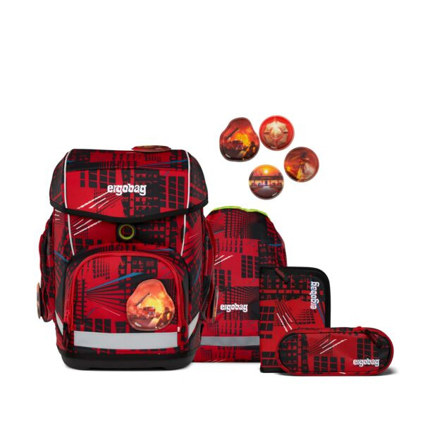 ergobag | Schulranzen Set | Cubo Set  | AlarmBärreitschaft | 01212-90195-10