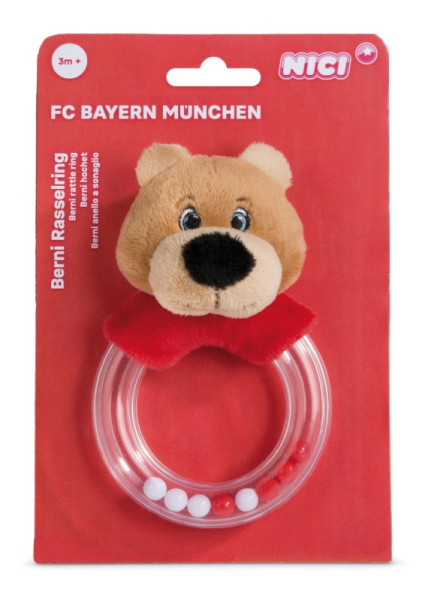 Nici | Rasselring FC BAYERN MÜNCHEN Bär Berni 12cm an  | 49085