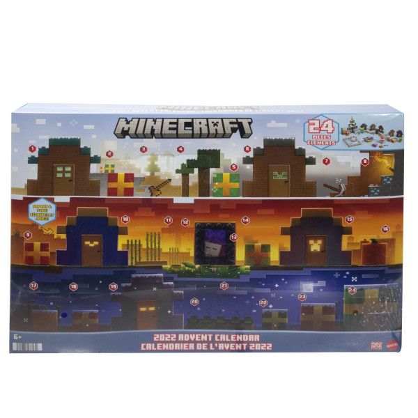 Mattel | Minecraft Adventskalender 2022 Mob Head Minis | HHT64