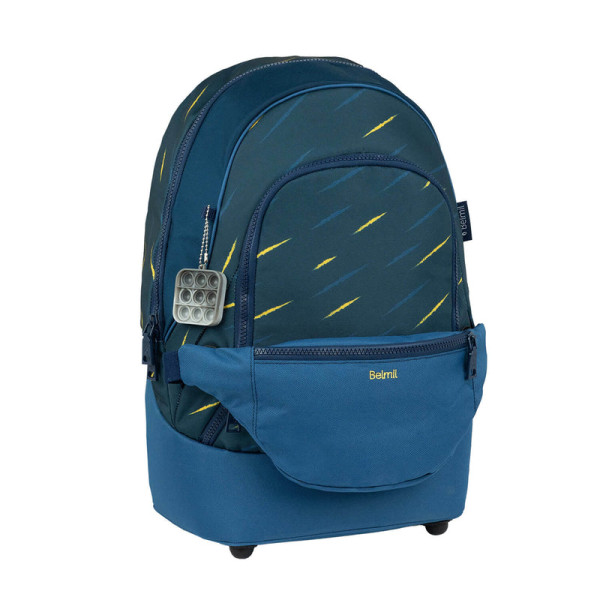 Belmil | 2-IN-1 Schultasche & Gürteltasche 2-teilig "Orion Blue" | 338-84/P/23