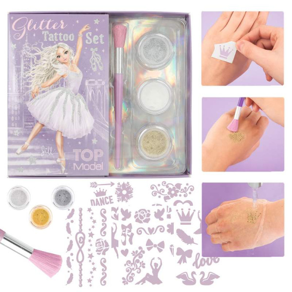 Glitzernde Ballett Tattoos für Kinder | TOPModel Glitzer Tattoo Set