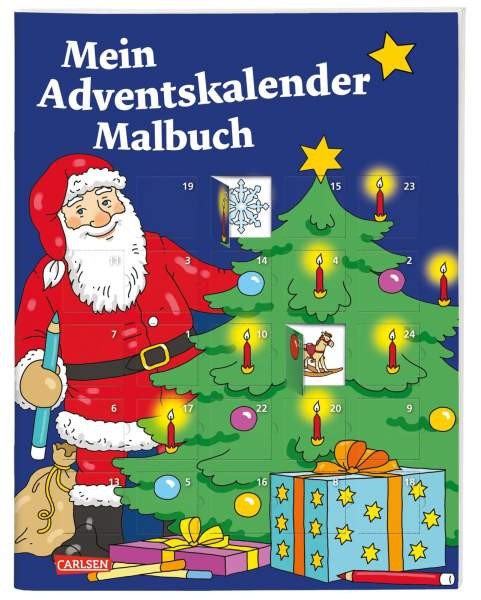 Carlsen | Mein Adventskalender-Malbuch | 