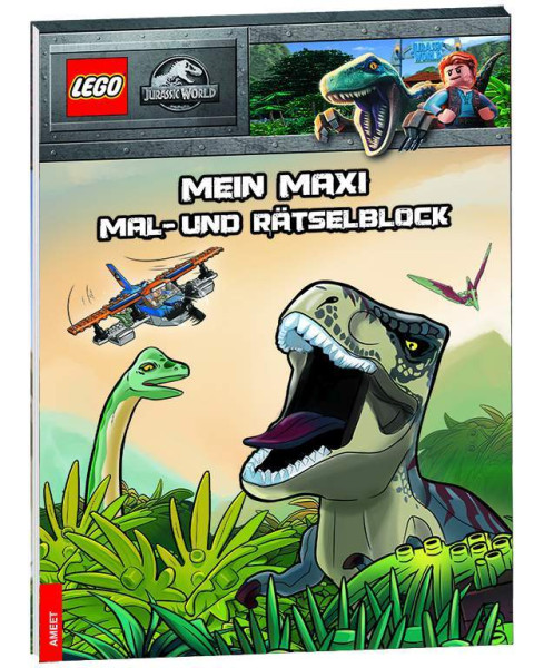 AMEET Verlag | LEGO® Jurassic World™ – Mein Maxi Mal- und Rätselblock | 