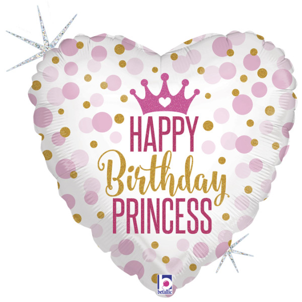 Karaloon | 1 Folienballons Glitter Birthday Princess