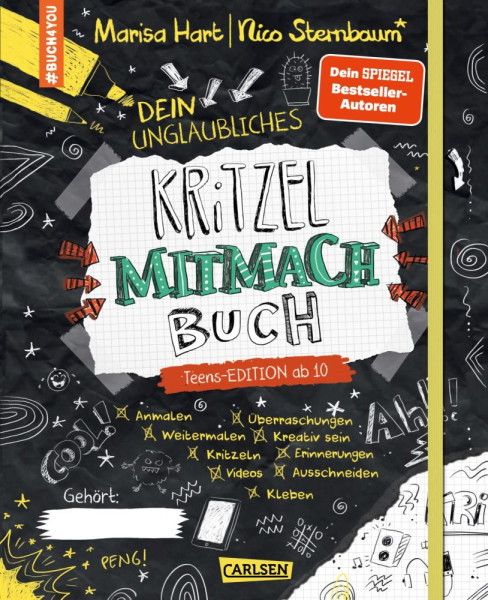 Carlsen | #buch4you: Dein unglaubliches Kritzel-Mitmach-Buch | Hart, Marisa