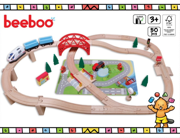 Vedes | SMH Eisenbahn-Spielset 50-teilig | 0042523381