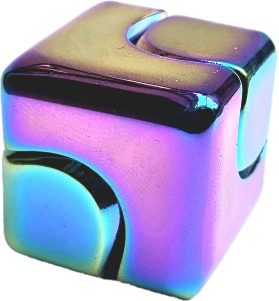 Fidget Spinner Cube | Multicoloured Metallic - Bopster