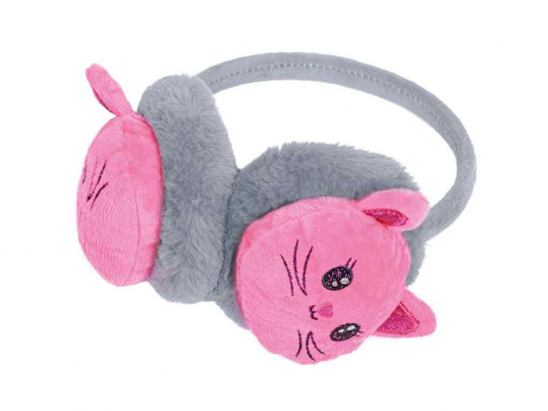 bb-Klostemann | Ohrenwärmer Katze grau/pink (4) | 31324