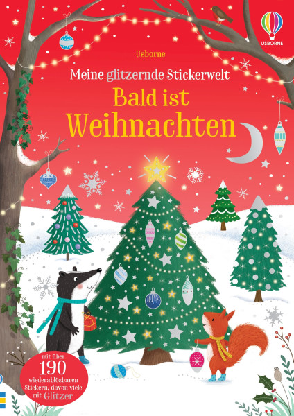 Usborne | Meine glitzernde Stickerwelt: Bald ist Weihnachten | Greenwell, Jessica