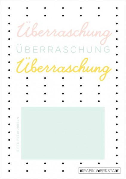 Grafik Werkstatt | Rubbel die Kart‘ Doppelkarte – Überraschung Überraschung | 29857