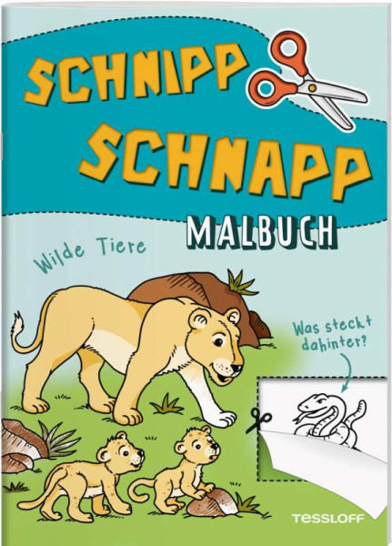 Tessloff Verlag Ragnar Tessloff GmbH & Co. KG | Schnipp Schnapp Malbuch. Wilde Tiere. Was steckt dahinter? | 