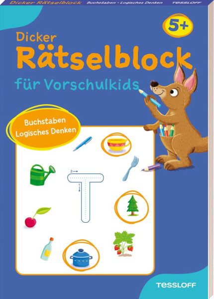 Tessloff Verlag Ragnar Tessloff GmbH & Co. KG | Dicker Rätselblock für Vorschulkids. Buchstaben, Logisches Denken | 